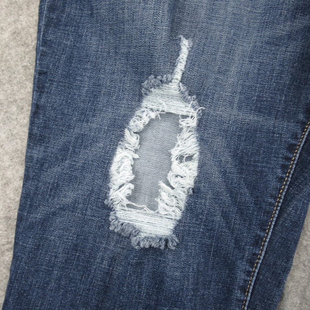 Levi's 711 Skinny Women's Jeans 26W Blue Distressed Stretch Denim - Picture 2 of 16